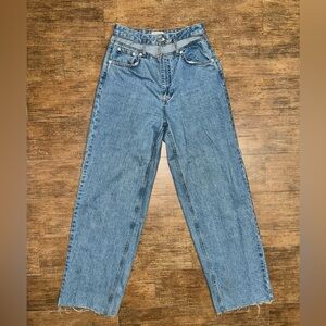 Pull&Bear Light Blue Denim Jeans w Waistband Cutouts
